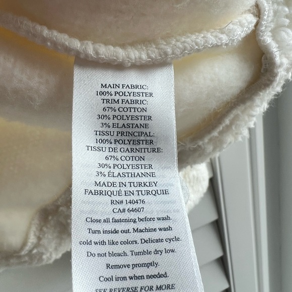 NWT Faherty White and Navy Cord Mix Fleece Popover, Sz - XL - Picture 12 of 16